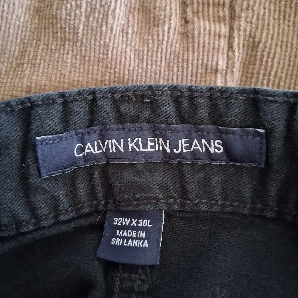 Calvin Klein Jeans CKJ035 Straight Black Men’s Jeans Size 32x30 Denim Pants